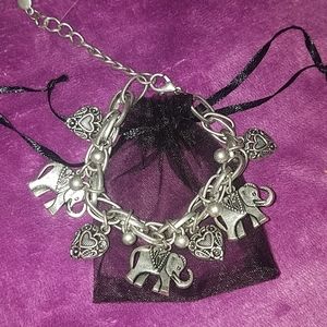 Silver Elephant Bracelet
